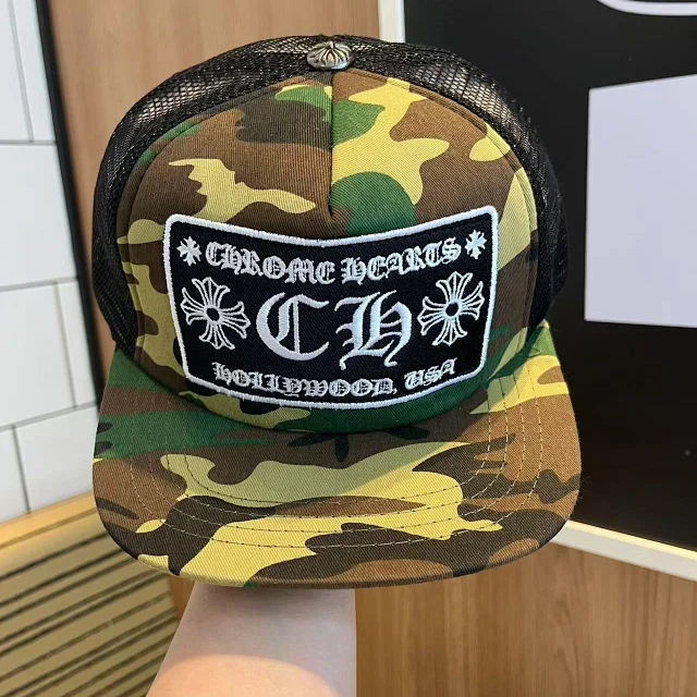 Chrome Hearts Hats Embroidered Logo Patch Mesh Trucker Cap product detail image 5
