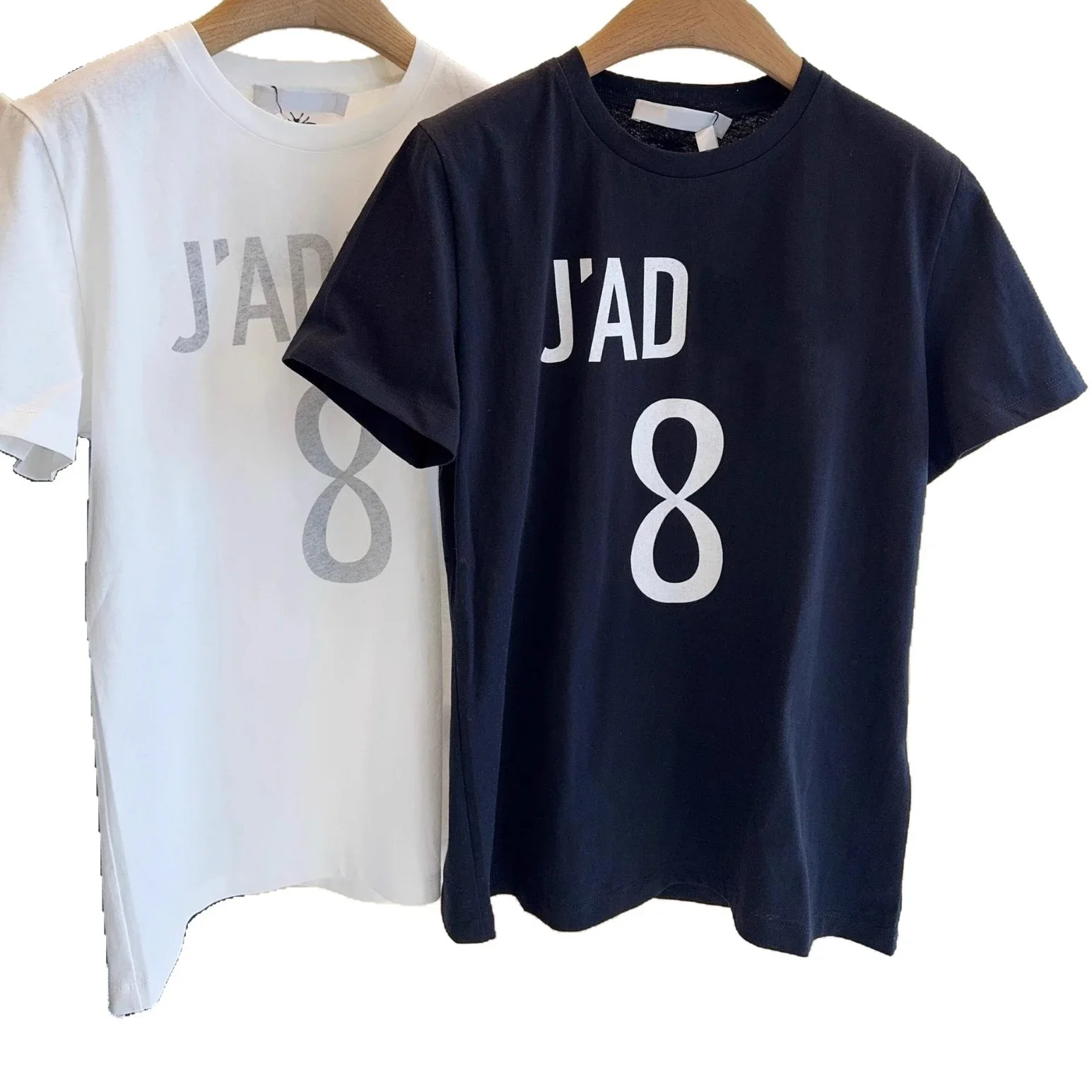 D new home T-shirt printed pure cotton summer loose women's trendy letter tops women's tops short-sleeved 25 high-end *no quality problems and cannot be returned without reason