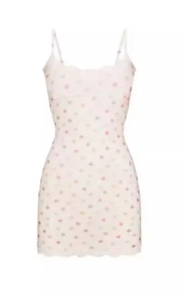Design White Lace-Trim Camisole Dress - 16