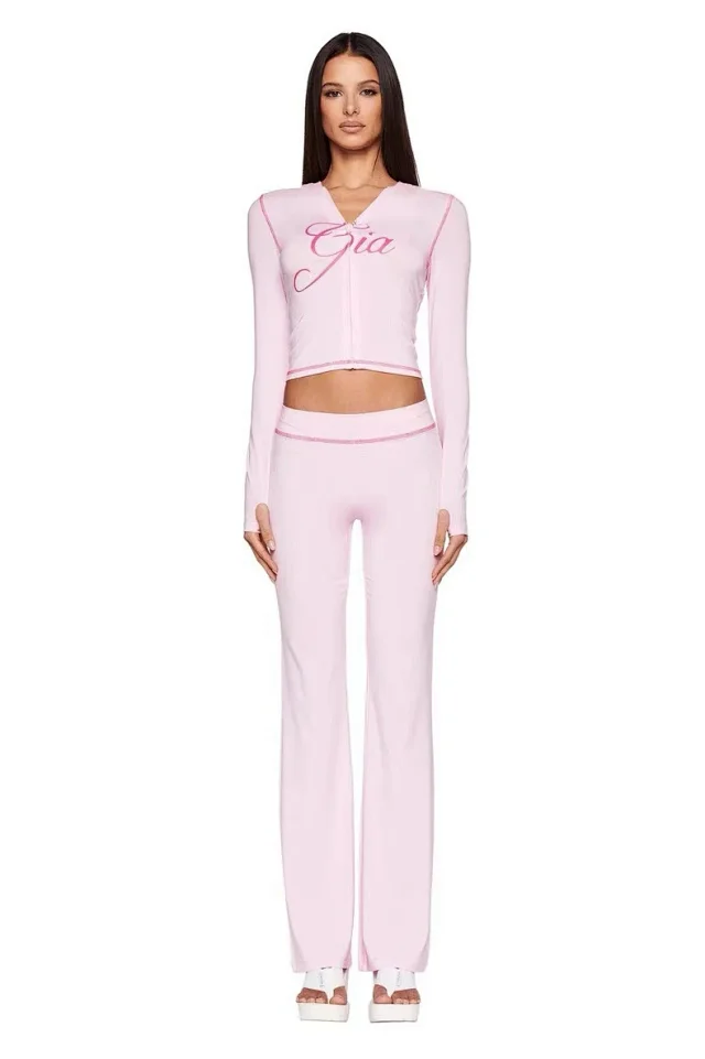I.AM.GIA Jackets Zip-up hooded cropped jacket with Gia logo and contrast topstitching product detail image 18