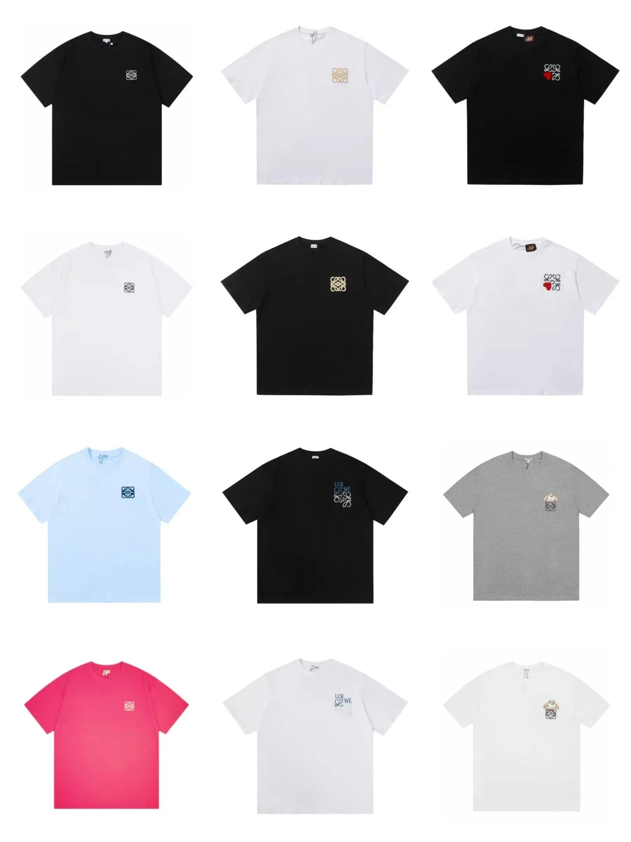 Loewe Anagram Embroidered T-Shirt White - 6