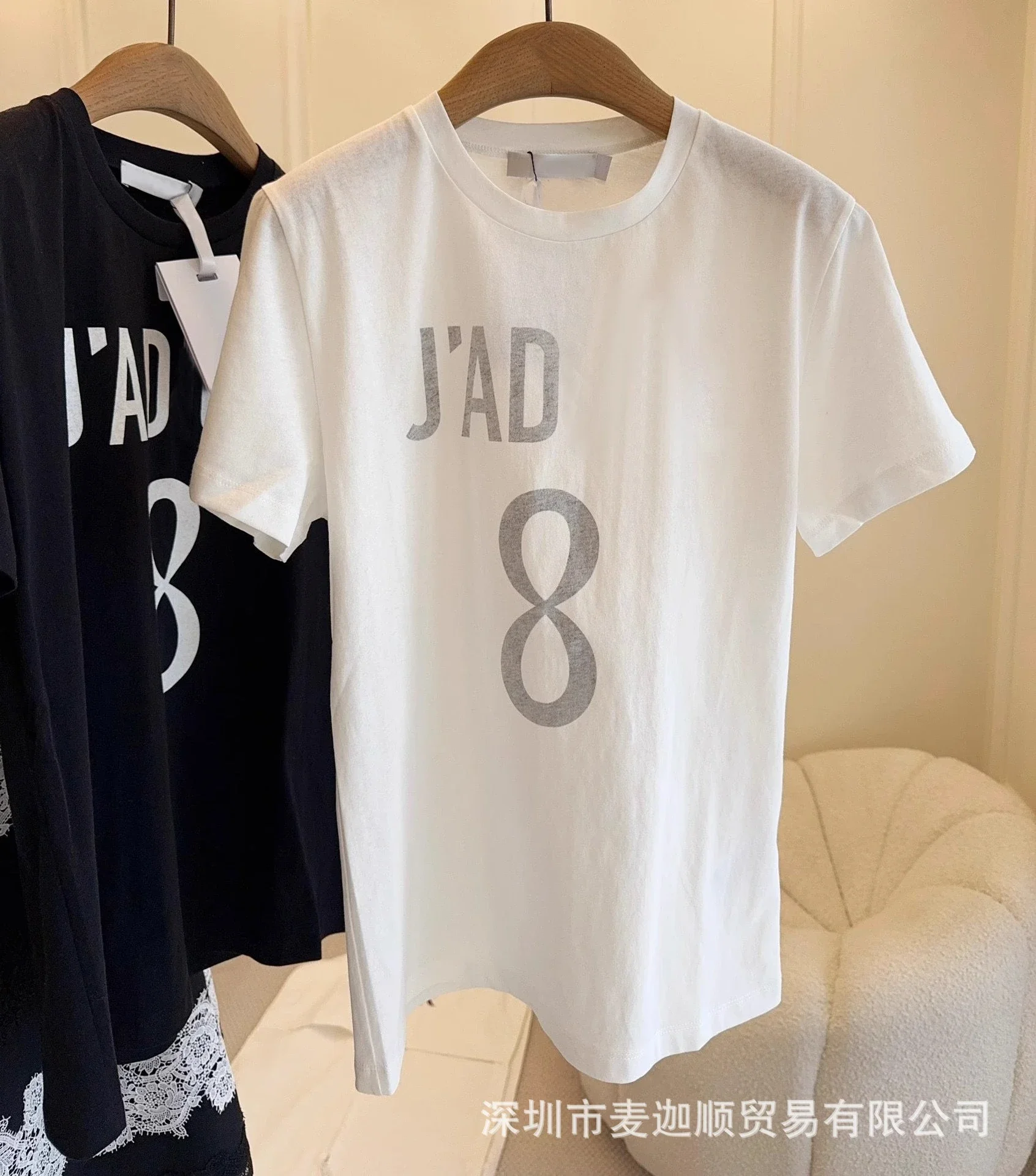 D new home T-shirt printed pure cotton summer loose women's trendy letter tops women's tops short-sleeved 25 high-end *no quality problems and cannot be returned without reason