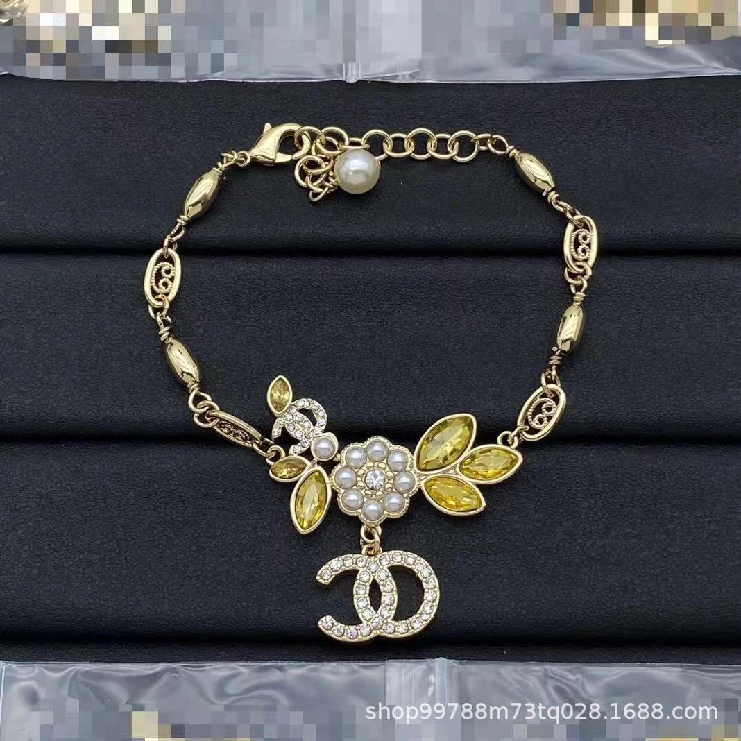 Chanel CC Logo Pearl Charm Bracelet Silver Jewelry - 2