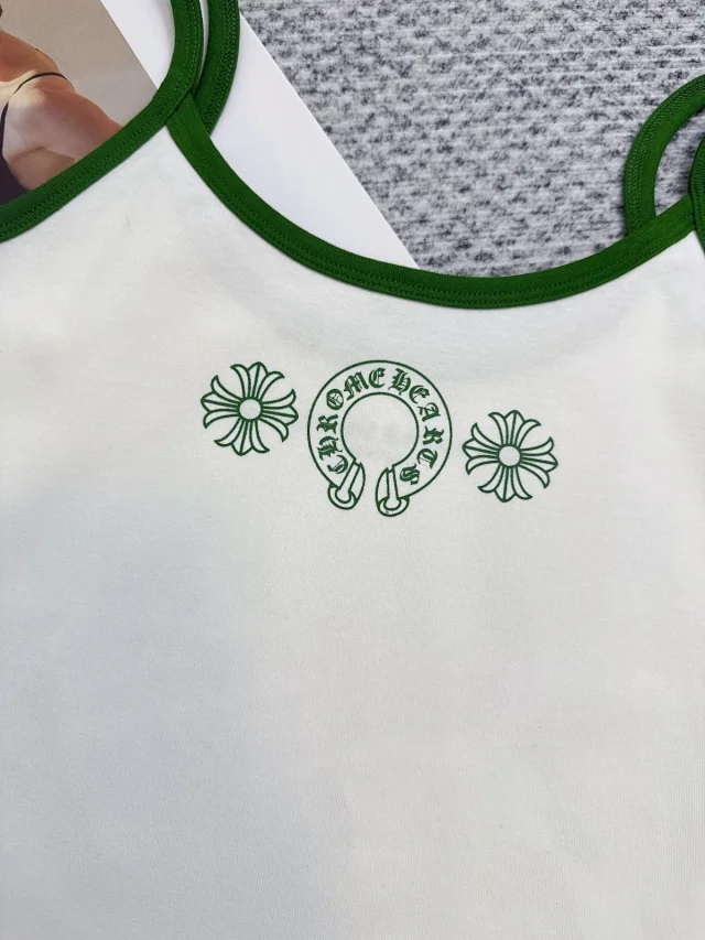 Chrome Hearts Vests Ringer camisole with horseshoe logo and floral print product detail image 10