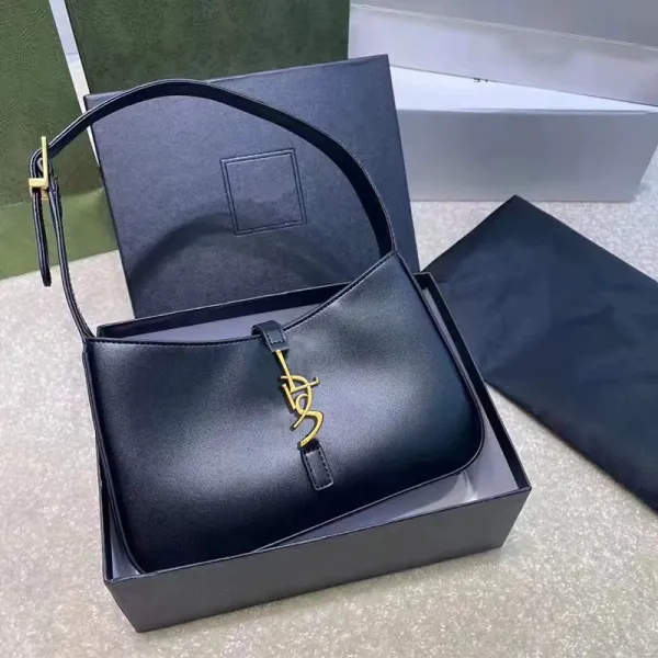 Saint Laurent Niki Bag Black Croc-Embossed Leather Shoulder Bag - 4