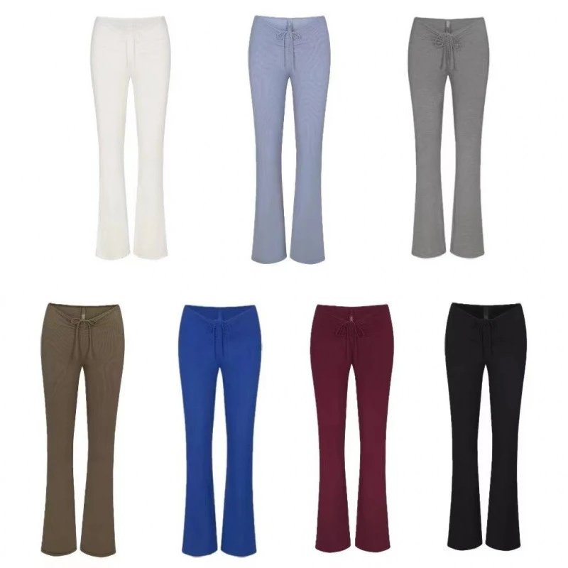 Flared Drawstring Pants [8 sty