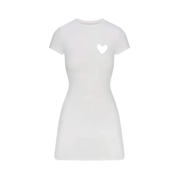 Design Heart Cutout Pink Mini Dress - 7