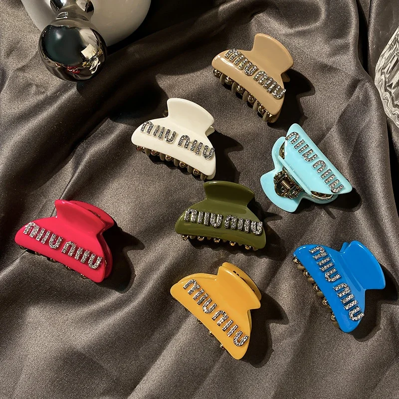 Hairpin ~ Feel the back of the head to grab the letter clip, high-grade candy shark acrylic clip color * no quality problems, no reason to return