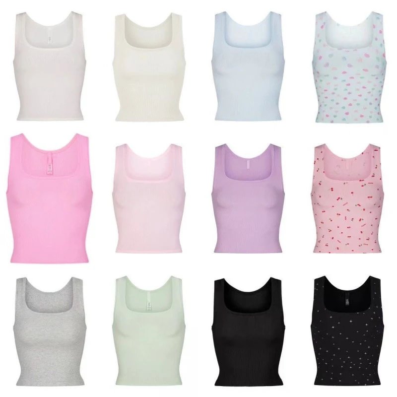 Basic Ribbed Crop Tank Top [13