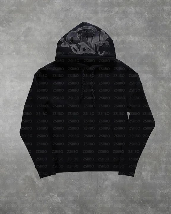 T03黑色卫衣【灰印花】