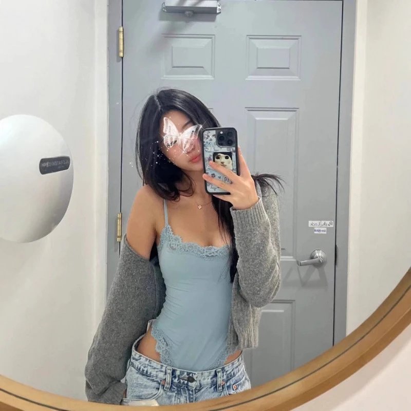 吊带FITSEVERYBODY连体衣卡戴珊蕾丝博主同款连体衣边背心SK无质量问题不可无理由退货 3