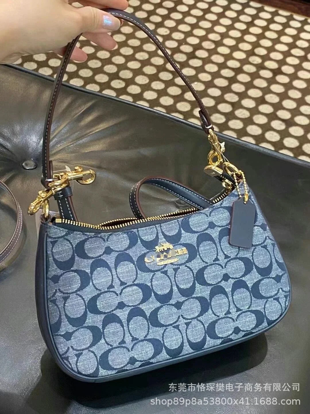 Bags Versatile High Bag Mahjong Women's Handbag Underarm Fashionable Crossbody Version Crescent Old Flower Bag Single Shoulder *No quality issues and no return without reason