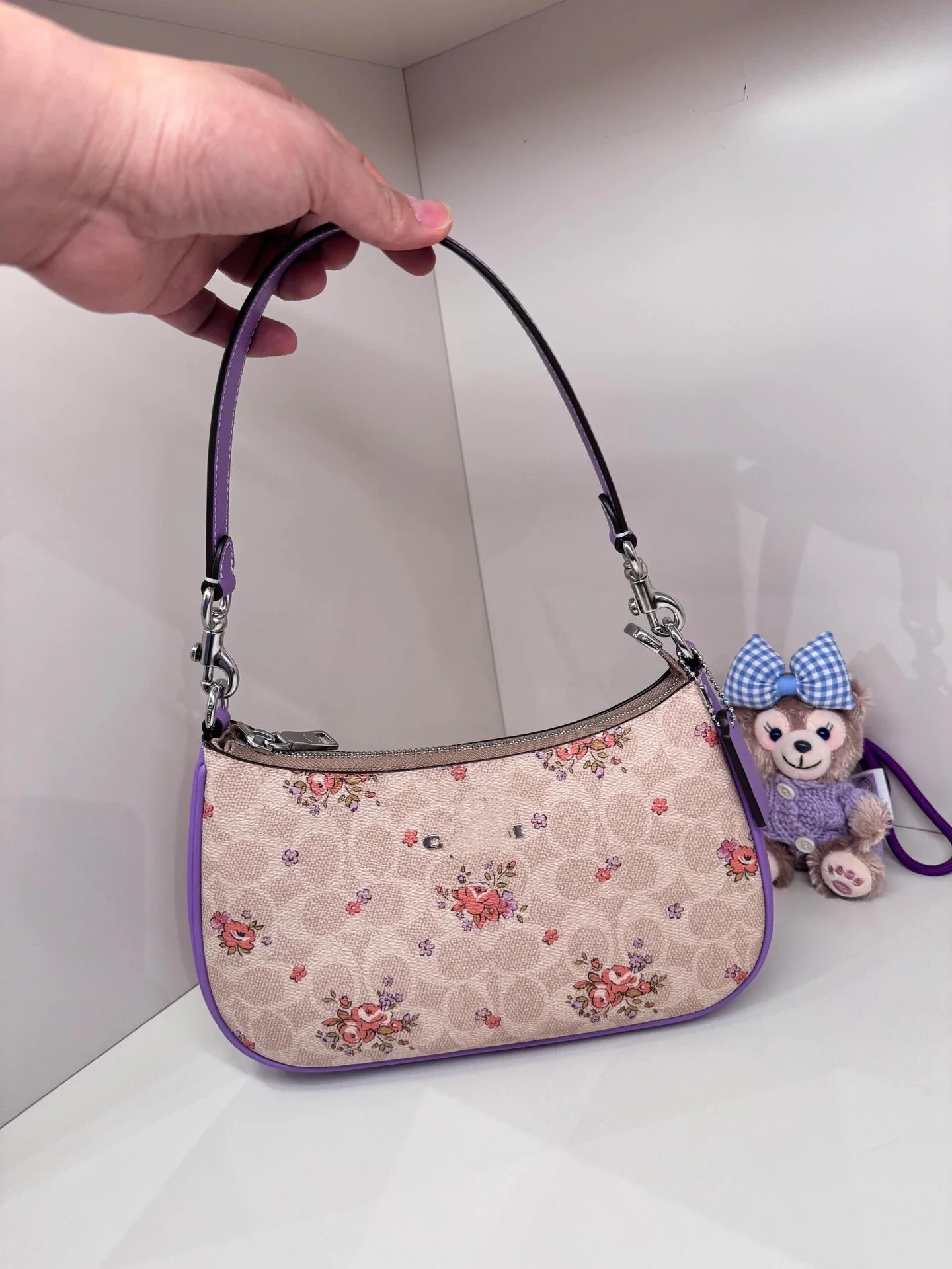 Bags Versatile High Bag Mahjong Women's Handbag Underarm Fashionable Crossbody Version Crescent Old Flower Bag Single Shoulder *No quality issues and no return without reason
