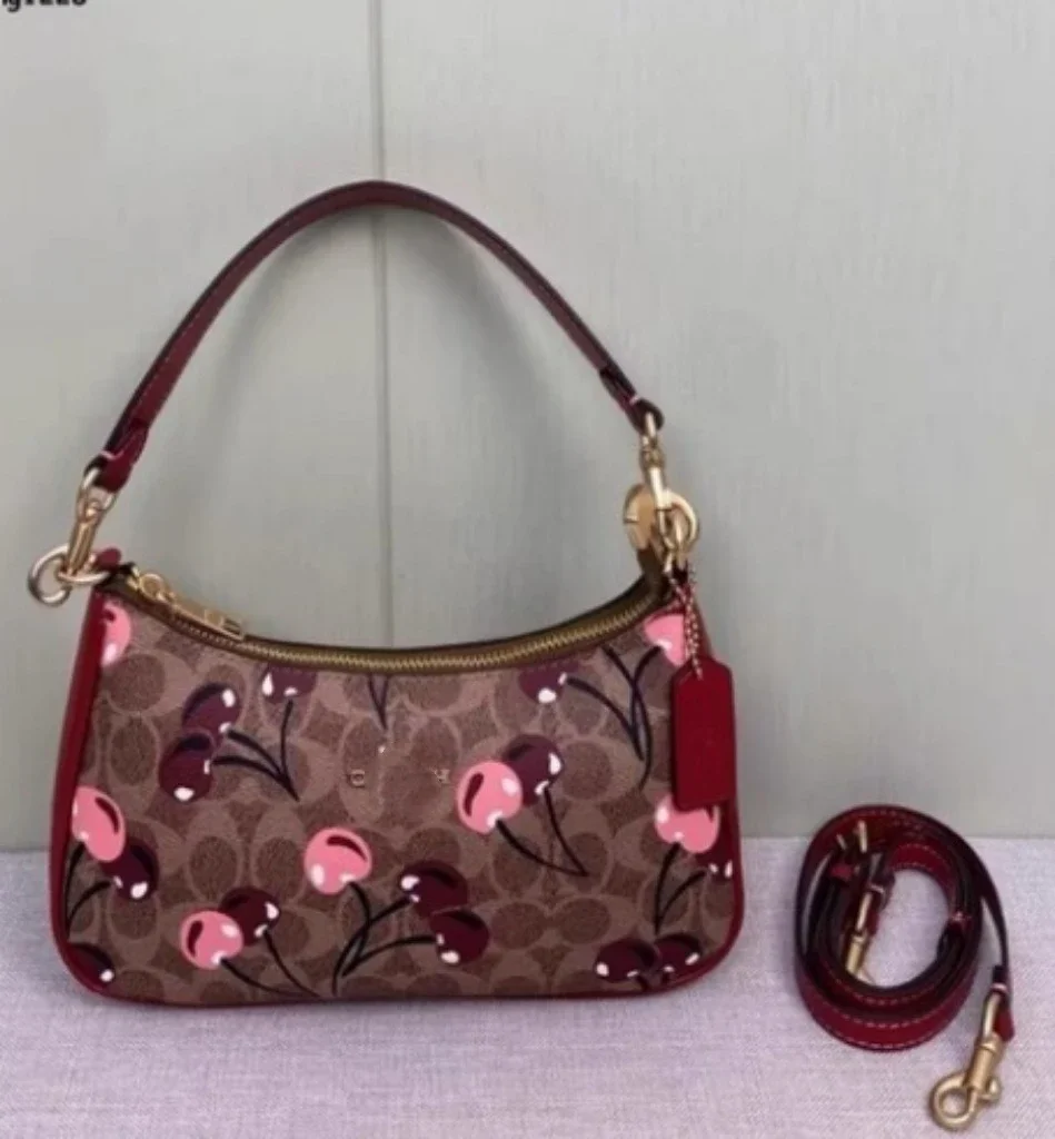 Bags Versatile High Bag Mahjong Women's Handbag Underarm Fashionable Crossbody Version Crescent Old Flower Bag Single Shoulder *No quality issues and no return without reason