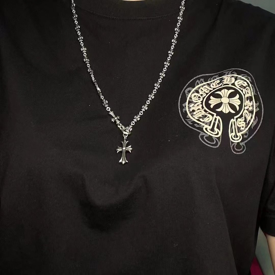 链潮牌男女伈十字架款做一体欧嘻哈美调节旧伸缩复古毛衣链无质量问题不可无理由退货 3
