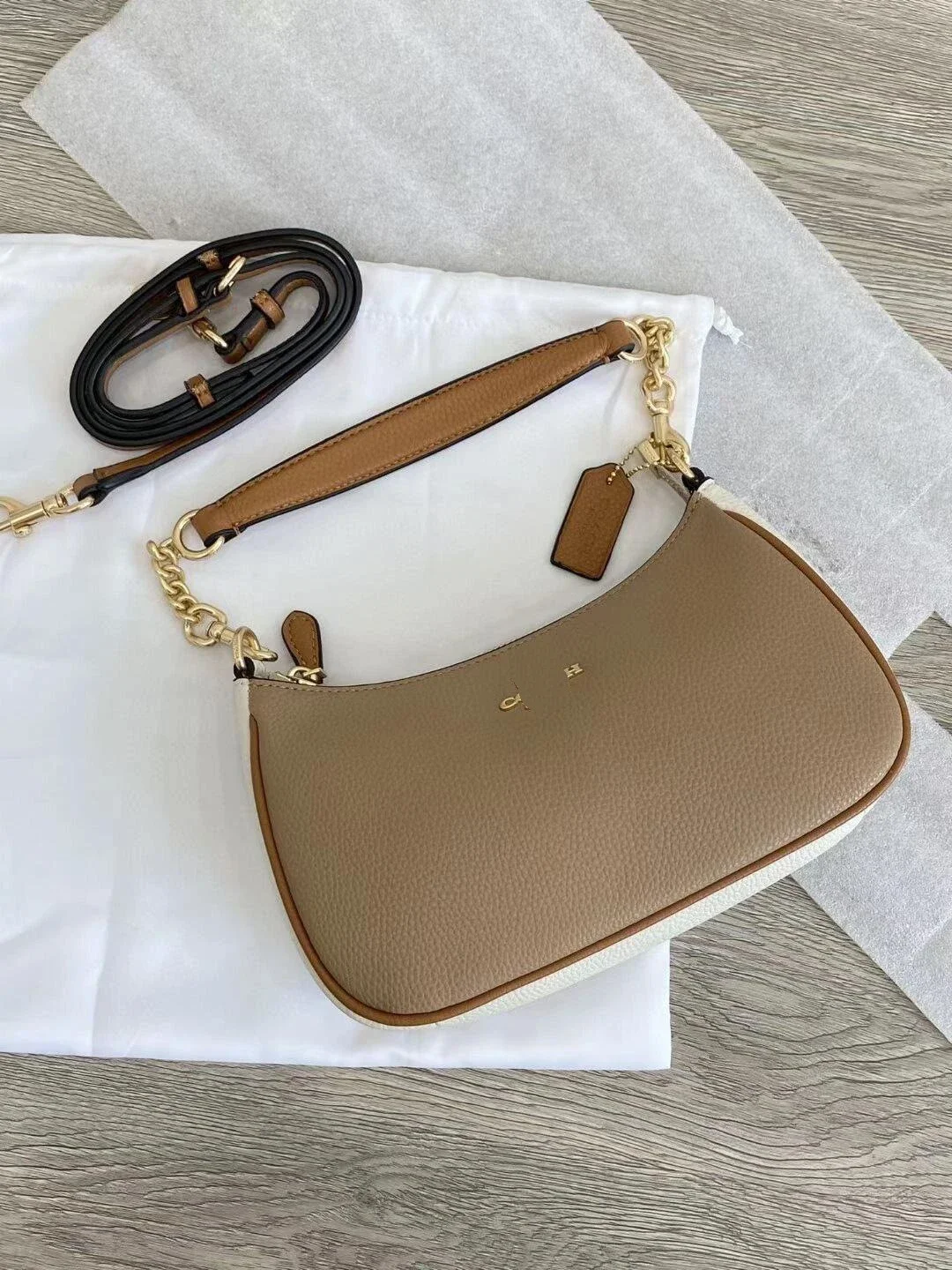 Bags Versatile High Bag Mahjong Women's Handbag Underarm Fashionable Crossbody Version Crescent Old Flower Bag Single Shoulder *No quality issues and no return without reason