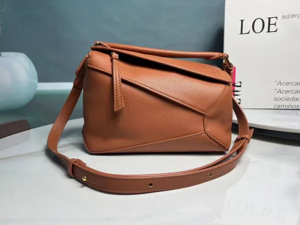 Loewe Puzzle Mini Black Leather Shoulder Bag - 5