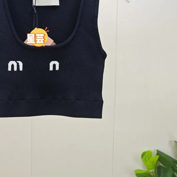 Miu Miu Ribbed Crop Top Red Vest Top - 9