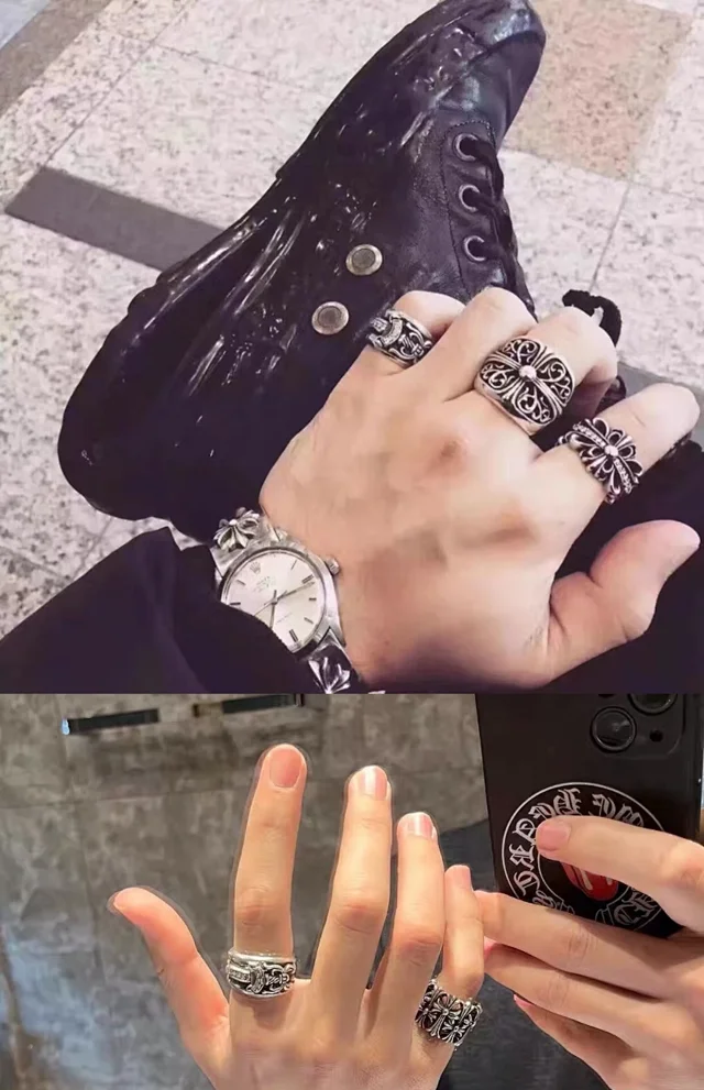Chrome Hearts Jewelry Engraved Cross Ring product detail image 11