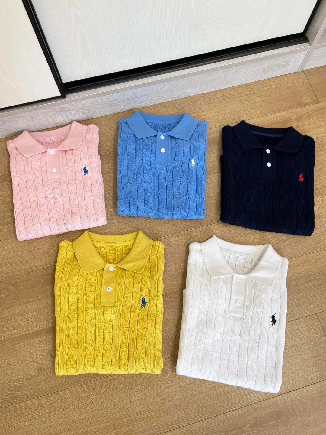 Ralph Lauren Cable Knit Polo Purple Top - 17