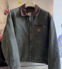 thumbnail for Canvas Detroit jacket washed denim used card jacket J97 cargo vintage clothing * No quality problems must be returned without reason