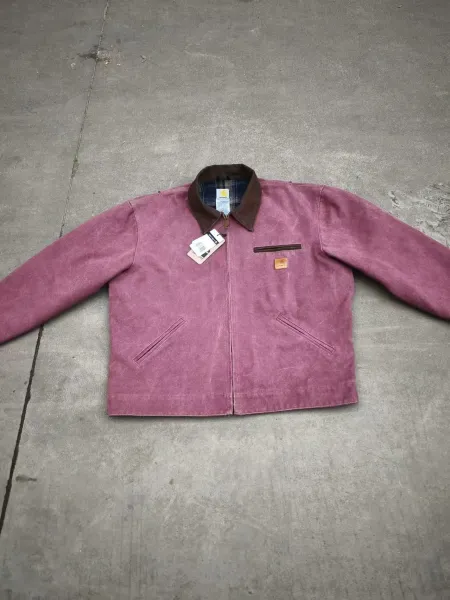 Carhartt Work In Progress Carhartt WIP Detroit Jacket Plum Wax Cotton Jacket Outerwear Jacket - 1