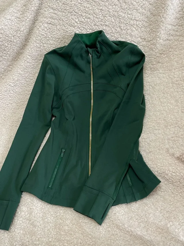 Unbranded Jackets Fitted stand-collar full-zip athletic jacket with zip pockets and thumbhole cuffs product detail image 4