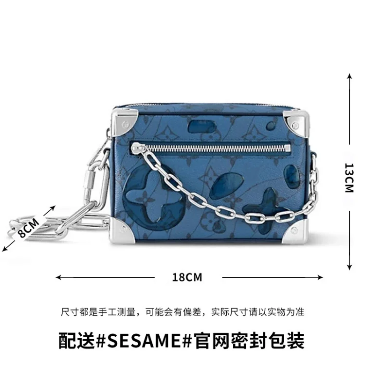 Classic universal single shoulder bag, fashionable mens and womens retro bag, oblique style, small square shoulder strap, iron feet *No quality problems, no returns without reason(pic8) Classic universal single shoulder bag, fashionable men's and women's retro bag, oblique style, small square shoulder strap, iron feet *No quality problems, no returns without reason