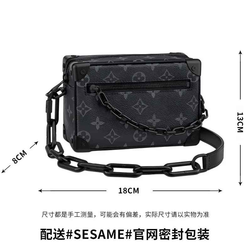 Classic universal single shoulder bag, fashionable mens and womens retro bag, oblique style, small square shoulder strap, iron feet *No quality problems, no returns without reason(pic9) Classic universal single shoulder bag, fashionable men's and women's retro bag, oblique style, small square shoulder strap, iron feet *No quality problems, no returns without reason