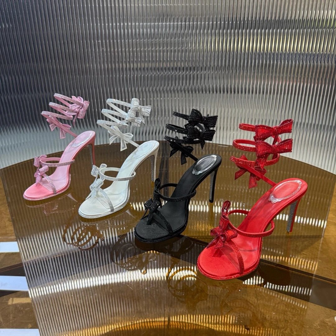 Bow-Strap High Heel Sandals [4