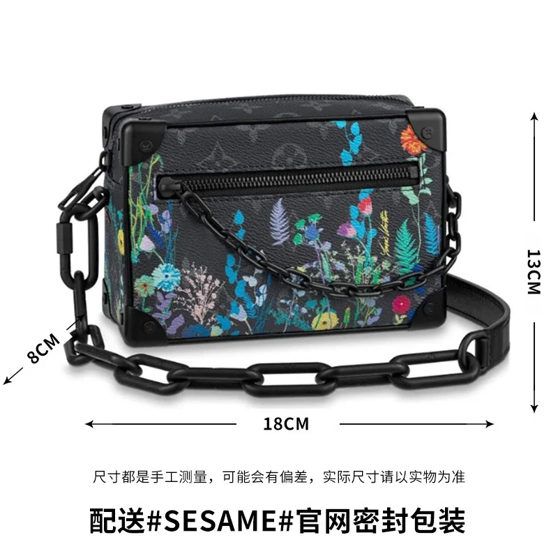 Classic universal single shoulder bag, fashionable mens and womens retro bag, oblique style, small square shoulder strap, iron feet *No quality problems, no returns without reason(pic2) Classic universal single shoulder bag, fashionable men's and women's retro bag, oblique style, small square shoulder strap, iron feet *No quality problems, no returns without reason