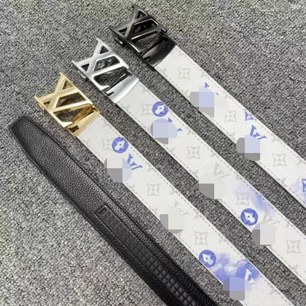 Louis Vuitton Monogram Reversible Belt Black / Gold Silver - 7