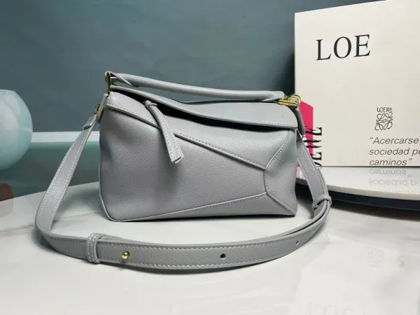 Loewe Puzzle Mini Black Leather Shoulder Bag - 3