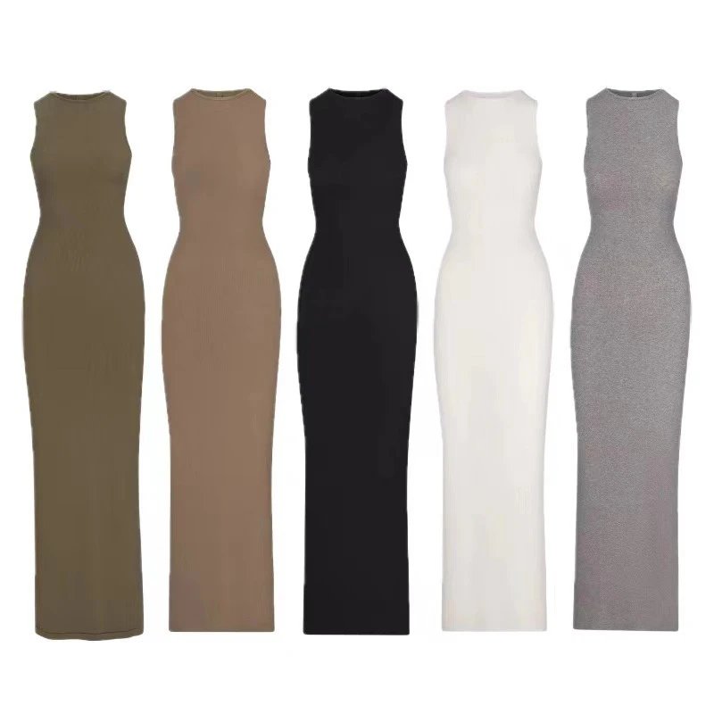 Sleeveless Ribbed Maxi Dress [