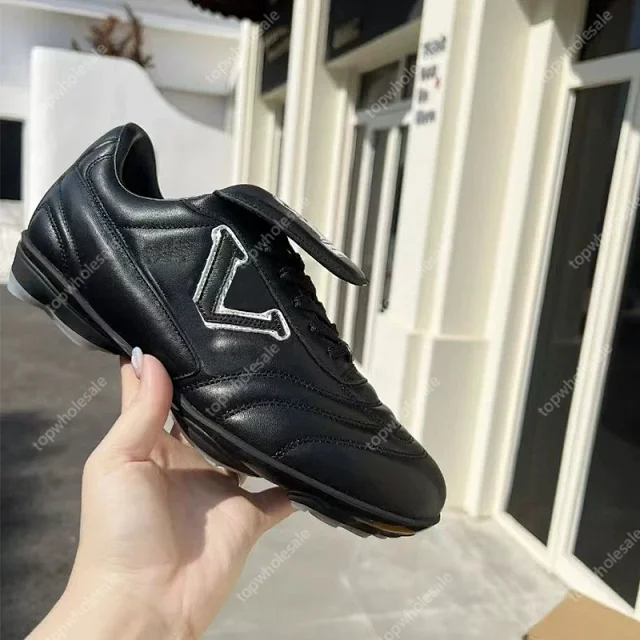 Unbranded Sneakers Low-Top Lace-Up with Side L Patch product detail image 3