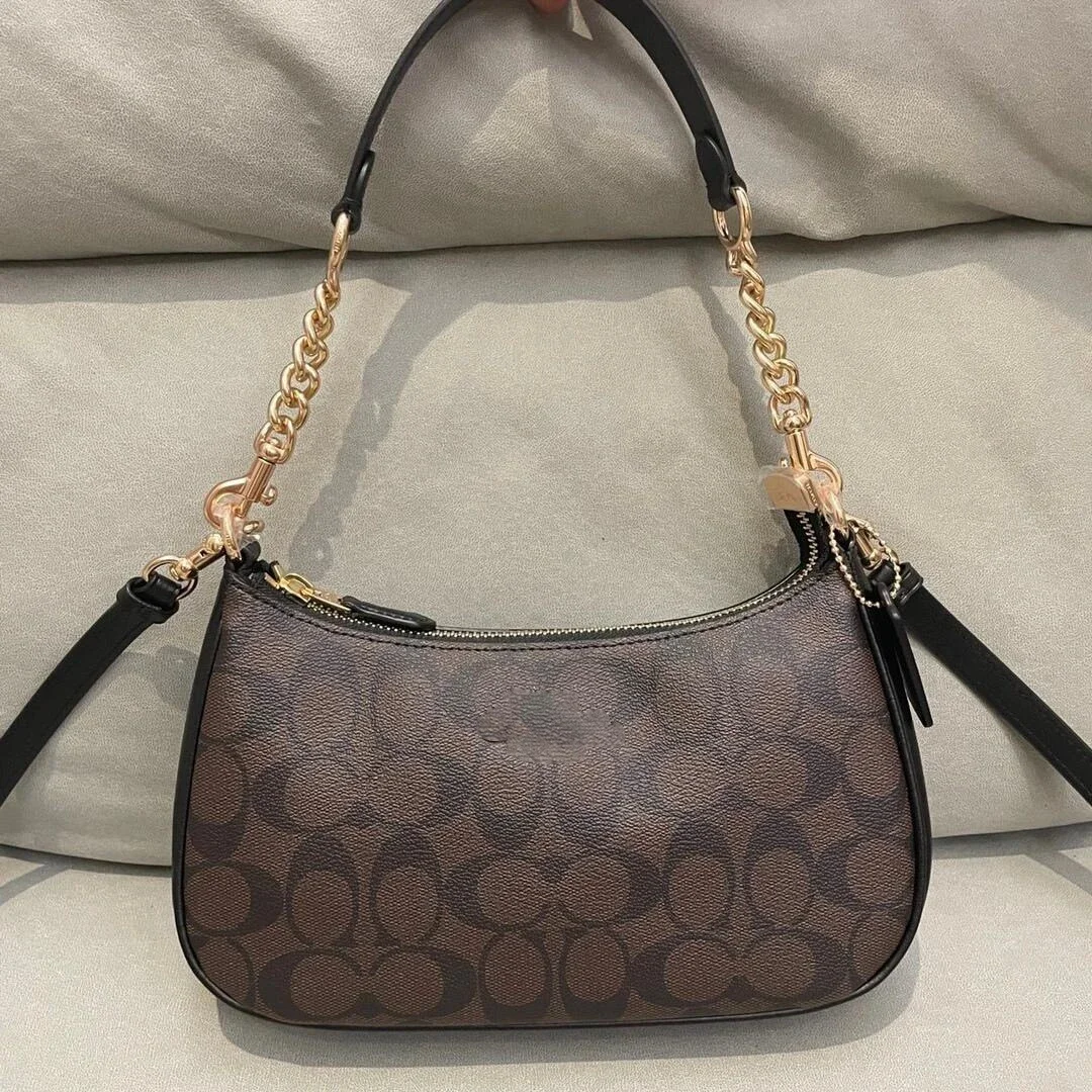 Bags Versatile High Bag Mahjong Women's Handbag Underarm Fashionable Crossbody Version Crescent Old Flower Bag Single Shoulder *No quality issues and no return without reason