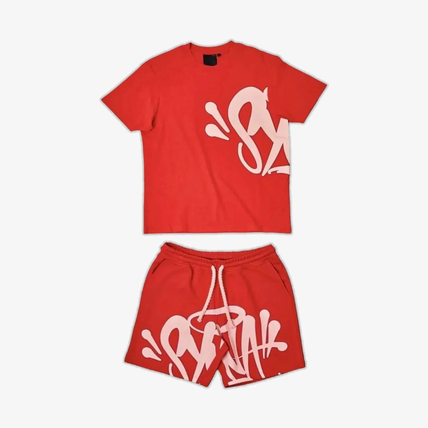 Loose men's and women's casual printed hip-hop letter short-sleeved tops street men's summer trendy brand-style sports suits Europe and the United States *No quality issues and no return wit