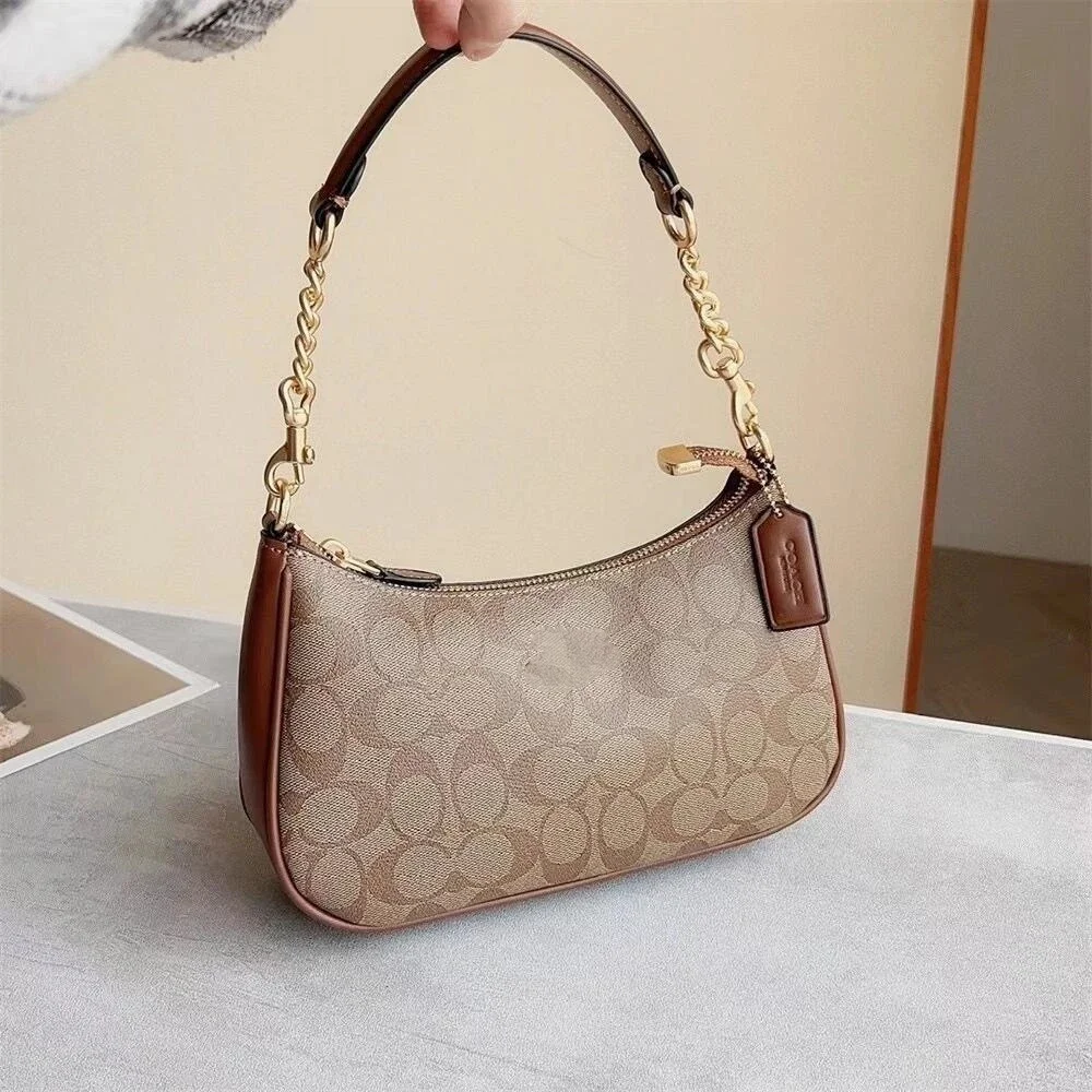 Bags Versatile High Bag Mahjong Women's Handbag Underarm Fashionable Crossbody Version Crescent Old Flower Bag Single Shoulder *No quality issues and no return without reason
