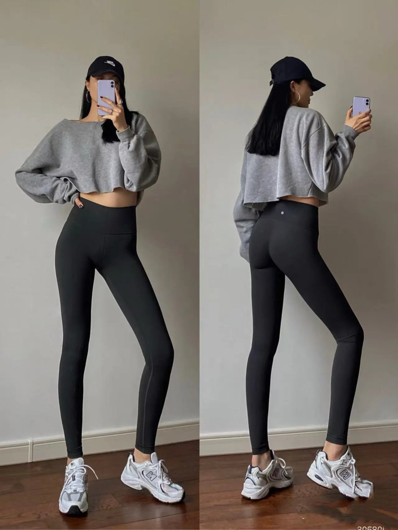 Women's Yoga Running Pants Naked Feel High Waist Ankle-Length Butt Lifting Workout Leggings - Fabric*No Quality Issues, No Unreasonable Returns