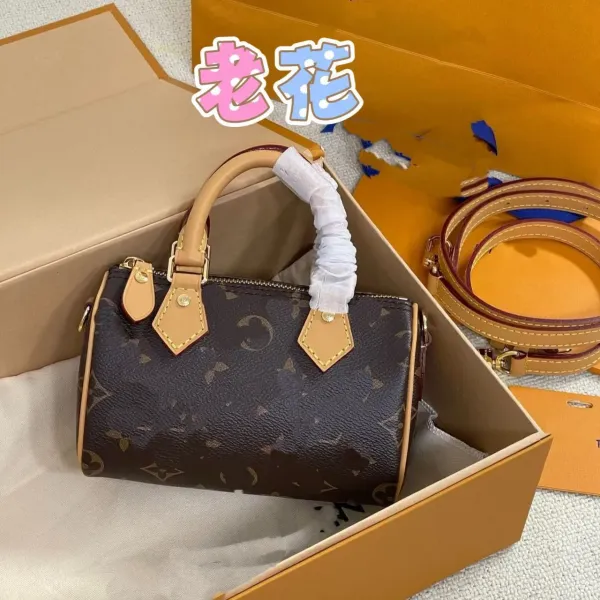 Louis Vuitton Speedy 20 Monogram Canvas Brown Handbag - 7