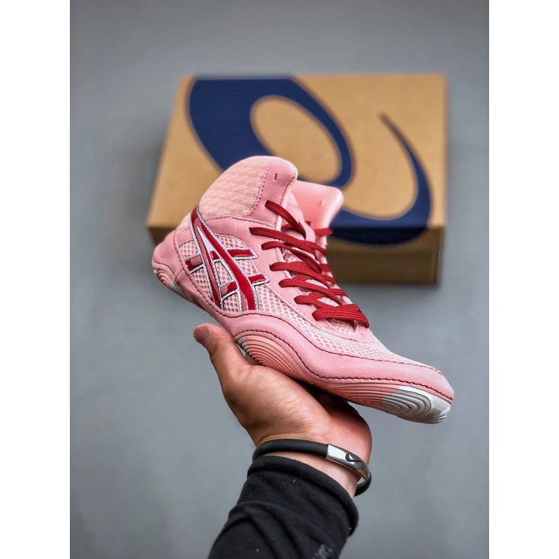 ASICS Sneakers AG-21 high-top wrestling shoes — Pink wrestling training shoes