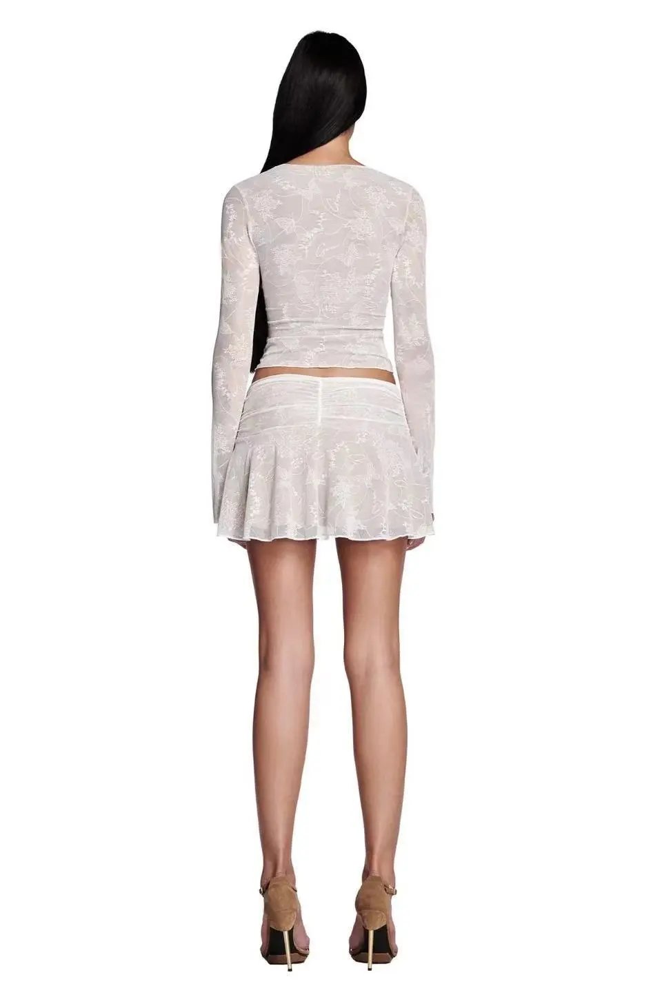 Design Lace Wrap Skirt Black - 18