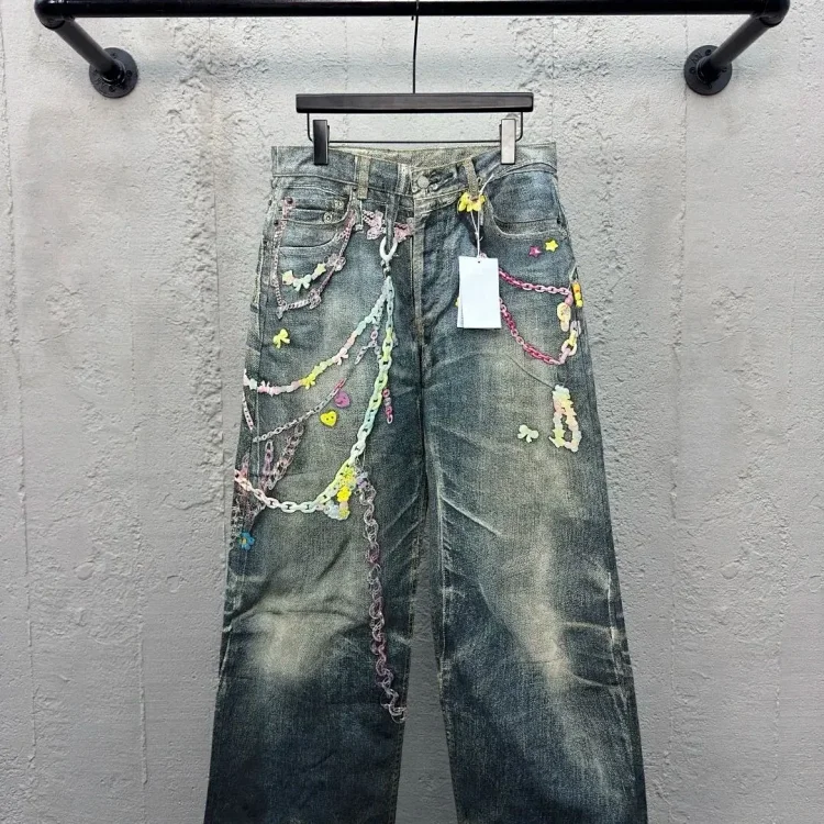 199625 mens and womens retro jeans high-speed rail chain early spring ac new version street printing home design Nanyou *No quality problems, no returns without reason(pic2) 199625 men's and women's retro jeans high-speed rail chain early spring ac new version street printing home design Nanyou *No quality problems, no returns without reason
