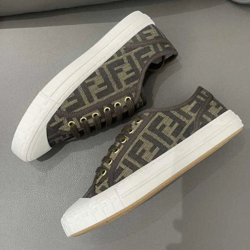 Fendi Sneakers Low-Top FF Monogram Lace-Up image 3