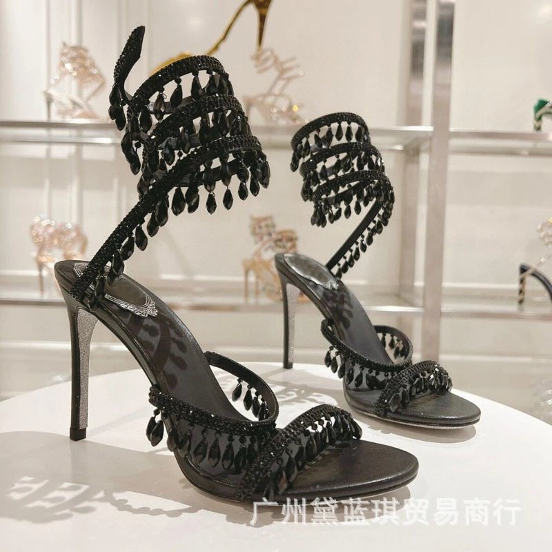 Elegant Black Crystal-Embellis