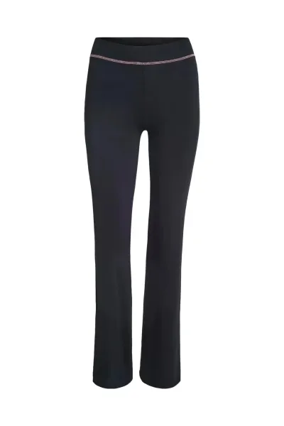 Design Jam Gia Logo Embroidered Light Blue Flared Pants - 8