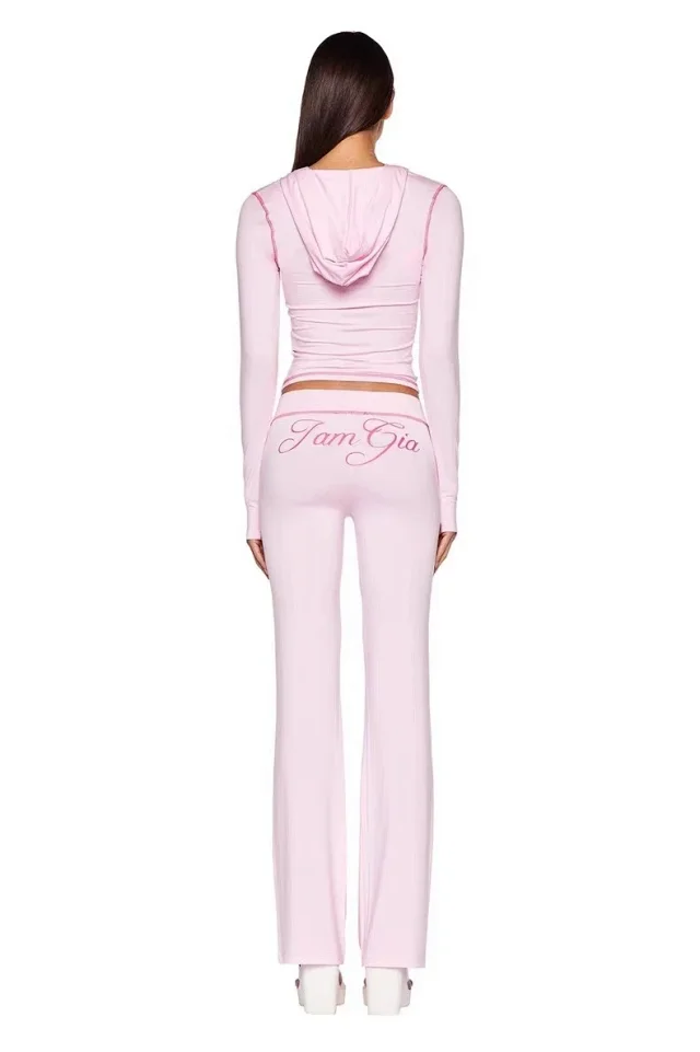 I.AM.GIA Jackets Zip-up hooded cropped jacket with Gia logo and contrast topstitching product detail image 19