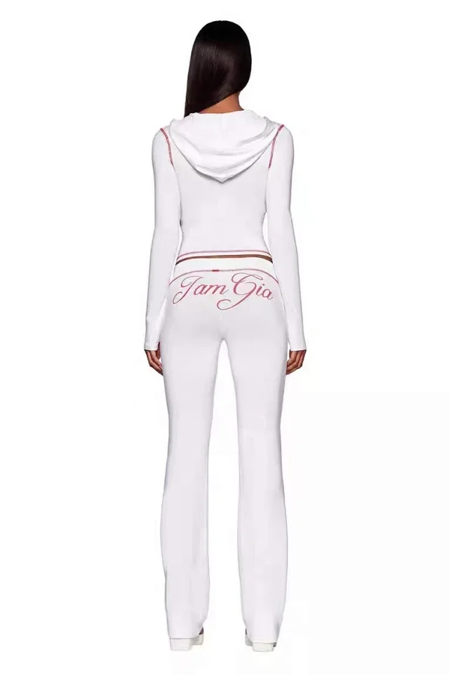 I.AM.GIA Jackets Zip-up hooded cropped jacket with Gia logo and contrast topstitching product detail image 24