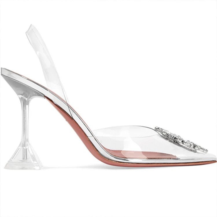 Clear Acrylic Slingback Heels 
