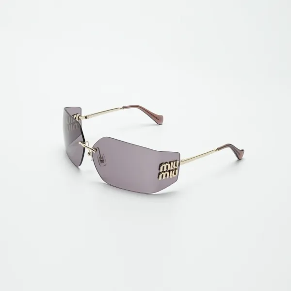 Miu Miu MMU 01V Rose Gold Mirror Sunglasses - 4
